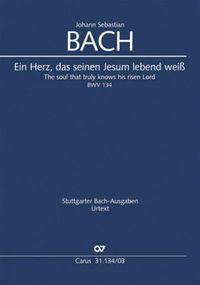 Bild vom Artikel Ein Herz, das seinen Jesum lebend weiß (Klavierauszug) vom Autor Johann Sebastian Bach