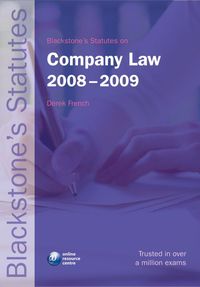 Produktbild: Blackstone's Statutes on Company Law 2008-2009