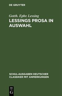 Produktbild: Lessings Prosa in Auswahl