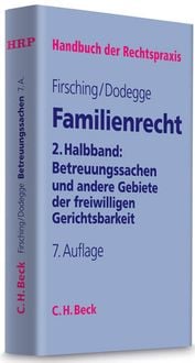 Produktbild: Familienrecht 2. Halbband: Betreuungssachen und andere Gebiete der freiwilligen Gerichtsbarkeit