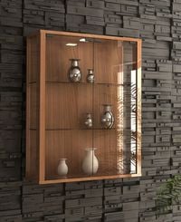 Produktbild: Wandvitrine H&auml;ngevitrine Glasvitrine Glas Udina M