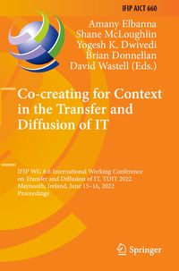 Produktbild: Co-creating for Context in the Transfer and Diffusion of IT