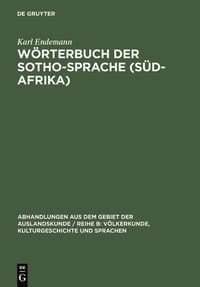 Produktbild: W&ouml;rterbuch der Sotho-Sprache (S&uuml;d-Afrika)