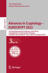Produktbild: Advances in Cryptology &ndash; EUROCRYPT 2022
