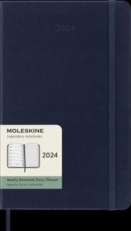 Bild vom Artikel Moleskine 12 Monate Wochen Notizkalender 2024, L/A5, 1 Wo = 1 Seite, Rechts Linierte Seite, Hard Cover, Saphir vom Autor 