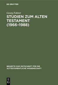 Produktbild: Studien zum Alten Testament (1966-1988)