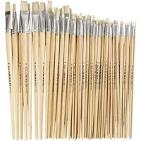 Produktbild: Creativ Company Nature Line Pinsel, Nr. 1+2+4+8+14+20, L 27,5-33 cm, B 5-19 mm, Flach, 64 Stk