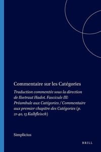 Produktbild: Commentaire sur les Cat&eacute;gories