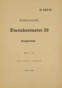 Produktbild: D 525/2 Sturmbootmotor 39 - Ersatzteilliste