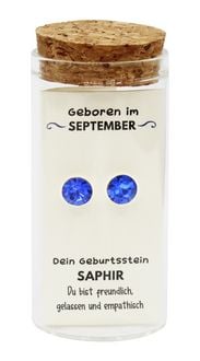 Produktbild: "September" Geburtsstein Ohrstecker im Gl&auml;schen