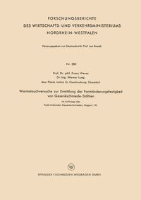 Produktbild: Warmstauchversuche zur Ermittlung der Form&auml;nderungsfestigkeit von Gesenkschmiede-St&auml;hlen