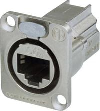 Produktbild: Neutrik NE8FDX-P6 RJ45 Datensteckverbinder etherCON D Serie NE8FDX-P6 Buchse, gerade Pole: 8P8C Nickel 1 St.
