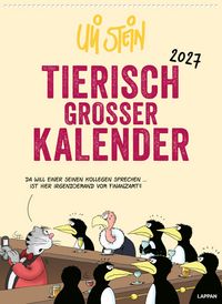 Produktbild: Uli Stein Tierisch gro&szlig;er Kalender 2027: Monatskalender f&uuml;r die Wand im Gro&szlig;format