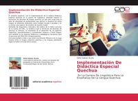 Produktbild: Implementaci&oacute;n De Did&aacute;ctica Especial Quechua