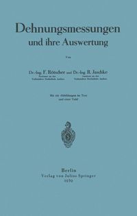 Produktbild: Dehnungsmessungen und ihre Auswertung