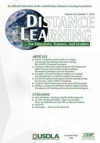Produktbild: Distance Learning Vol 20 Issue 1
