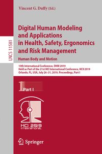 Produktbild: Digital Human Modeling and Applications in Health, Safety, Ergonomics and Risk Management. Human Body and Motion