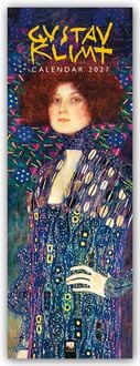 Produktbild: Gustav Klimt &ndash; Slimline-Kalender 2027 &ndash; Original Flame Tree Publishing-Kalender Slimeline [Kalender]