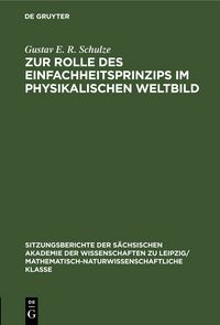 Produktbild: Zur Rolle des Einfachheitsprinzips im physikalischen Weltbild
