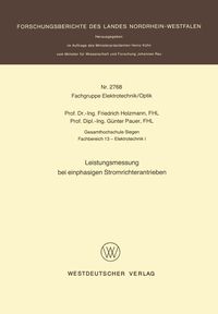 Produktbild: Leistungsmessung bei einphasigen Stromrichterantrieben