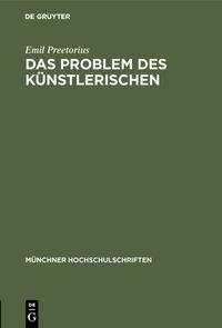Produktbild: Das Problem des K&uuml;nstlerischen