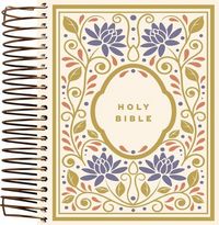 Produktbild: Niv, Journal the Word Bible, Spiral-Bound Edition, Double-Column, Hardcover Spiral, Multi-Floral, Red Letter, Comfort Print