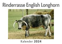 Produktbild: Rinderrasse English Longhorn (Wandkalender 2024, Kalender DIN A4 quer, Monatskalender im Querformat mit Kalendarium, Das perfekte Geschenk)