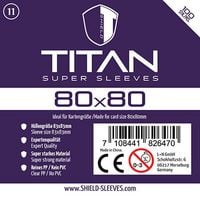 Produktbild: Shield Titan 11 - 100 Super Sleeves f&uuml;r Kartengr&ouml;&szlig;e 80 x 80 mm