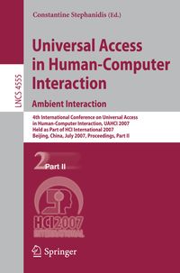 Bild vom Artikel Universal Access in Human-Computer Interaction. Ambient Interaction vom Autor Constantine Stephanidis
