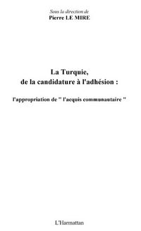 Produktbild: Turquie de la candidature a l'adhesion