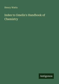 Produktbild: Index to Gmelin's Handbook of Chemistry