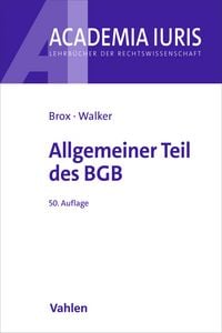 Produktbild: Allgemeiner Teil des BGB