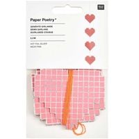 Produktbild: Gen&auml;hte Girlande Pixel, Herzen, , 2,3 m