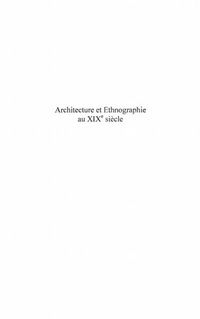 Produktbild: Architecture et ethnographie au XIXe siecle
