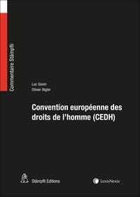 Produktbild: Convention europ&eacute;enne des droits de l'homme (CEDH)