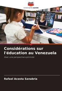 Produktbild: Consid&eacute;rations sur l'&eacute;ducation au Venezuela