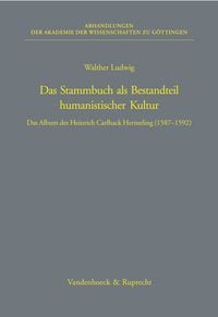 Produktbild: Das Stammbuch als Bestandteil humanistischer Kultur