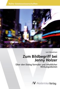 Produktbild: Zum Bildbegriff bei Jenny Holzer