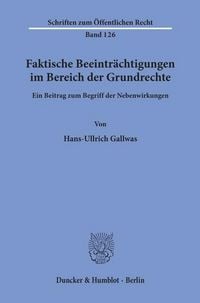 Produktbild: Faktische Beeintr&auml;chtigungen im Bereich der Grundrechte.