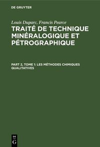 Produktbild: Les m&eacute;thodes chimiques qualitatives