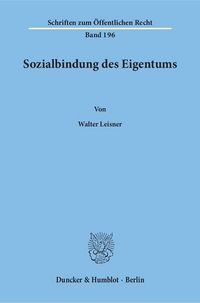 Produktbild: Sozialbindung des Eigentums.
