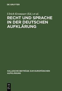 Produktbild: Recht und Sprache in der deutschen Aufkl&auml;rung