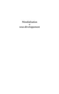 Produktbild: Mondialisation et sous-developpement