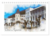 Produktbild: Ostsee Aquarelle (Tischkalender 2026 DIN A5 quer), CALVENDO Monatskalender
