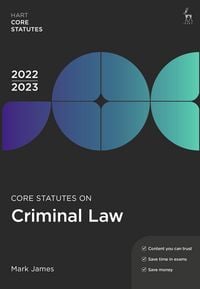 Produktbild: Core Statutes on Criminal Law 2022-23