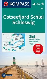 Produktbild: KOMPASS Wanderkarte 708 Ostseefjord Schlei, Schleswig 1:35.000