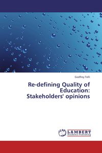 Produktbild: Re-defining Quality of Education: Stakeholders' opinions