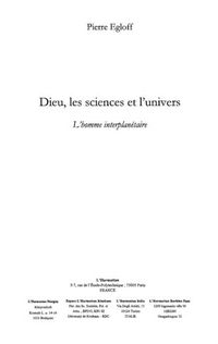 Produktbild: Dieu les sciences et l'univers