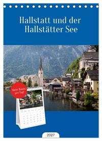 Produktbild: Tischplaner 2027 - Hallstatt und der Hallst&auml;tter See (A5 Tischkalender zum Aufstellen) CALVENDO