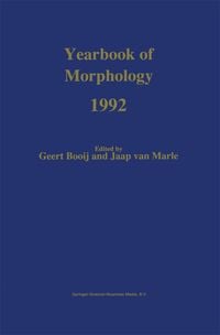 Produktbild: Yearbook of Morphology 1992